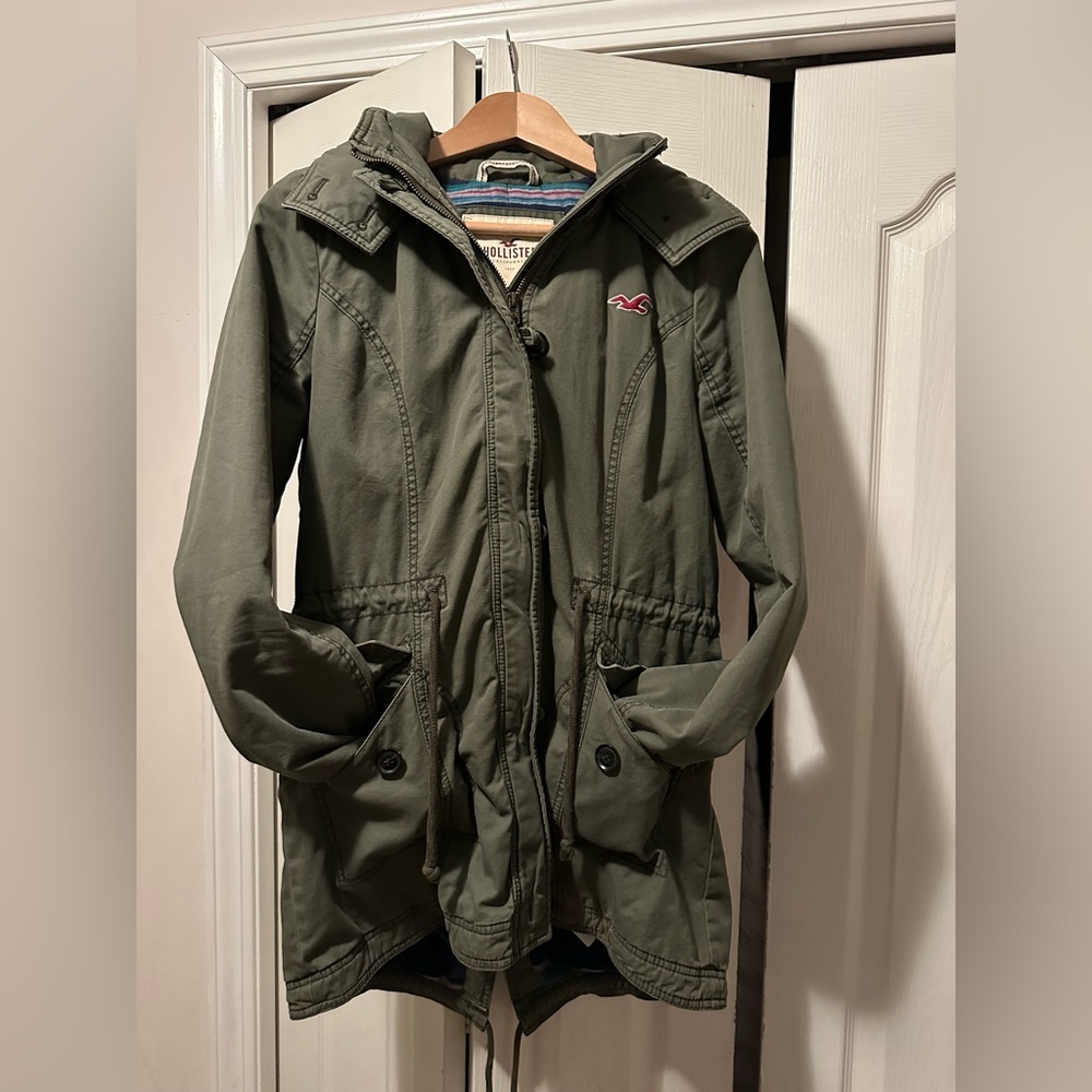 Hollister military jacket/ trench coat.